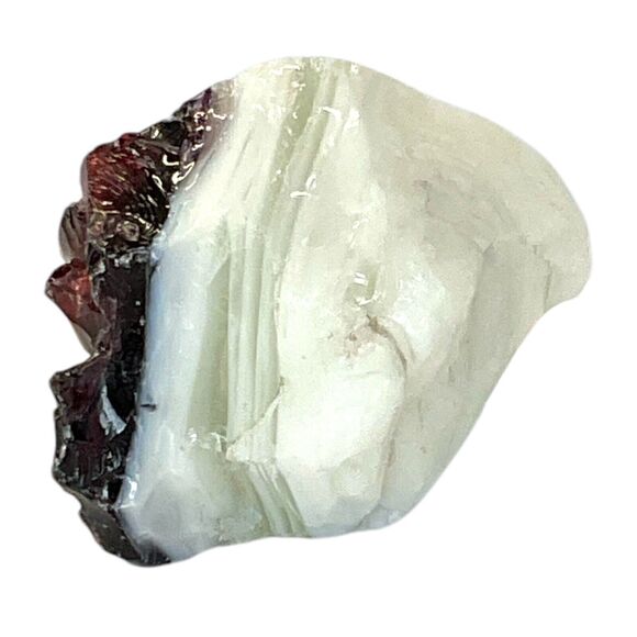 Pink White Layered Art Glass Cullet Glowing Manganese Slag Glass #5GL6 - Picture 2 of 7